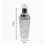 2026 New Glass Cocktail Shaker Hand Shaker Cup with Scales 400ML Metallic Steel Lid & Strainer Milk Tea Wine Drink Shaker Mixer