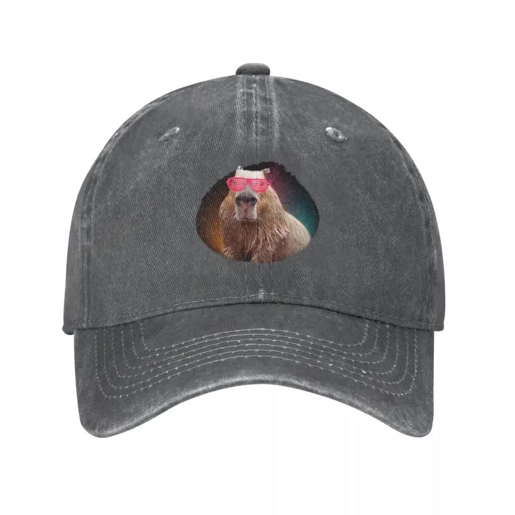 Vintage Capybara Gift Baseball Cap Unisex Distressed Denim Snapback Hat Funny Animals Outdoor Activities Hats Cap