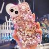 For Apple 17 Women 16 Luxury Water for IPhone 13 Diamond Acrylic Phone Case 14 Love Crown Creative