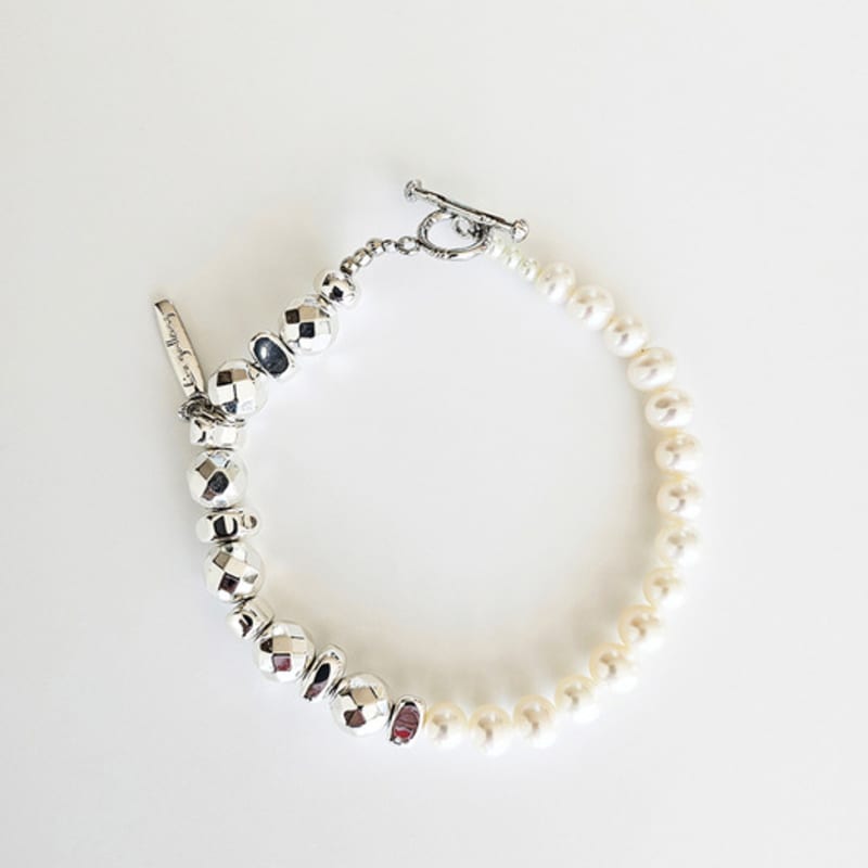 

Eliz by Lizgallery Holiday Twinkle Combi Pearl Bracelet_Silver Silver