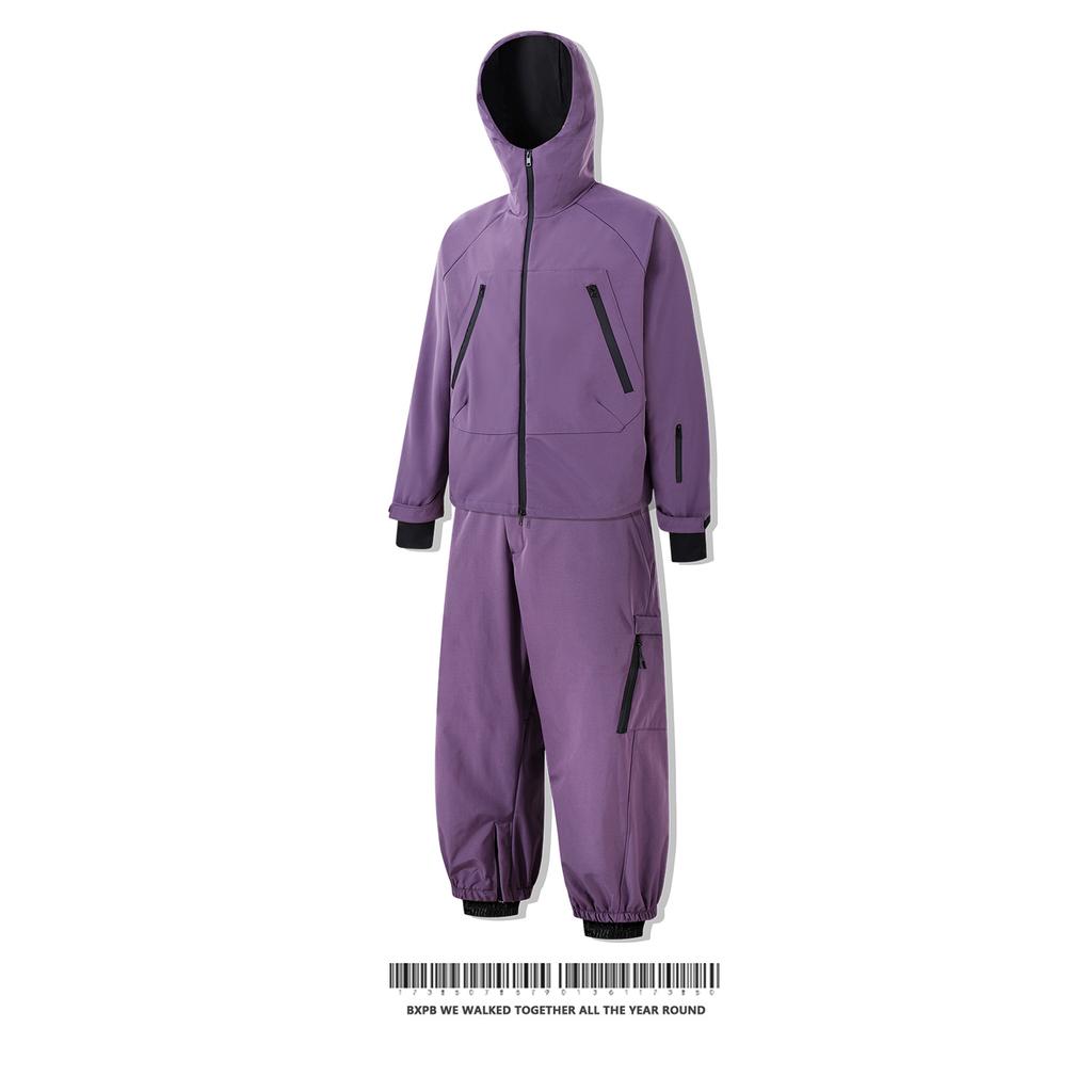 Men's and Women's Ski Suit Outdoor Winter Warm Snowboard Suit Waterproof Windproof Skiing Jacket and Pants Set Oversize Breathable Insulated Snow Suit