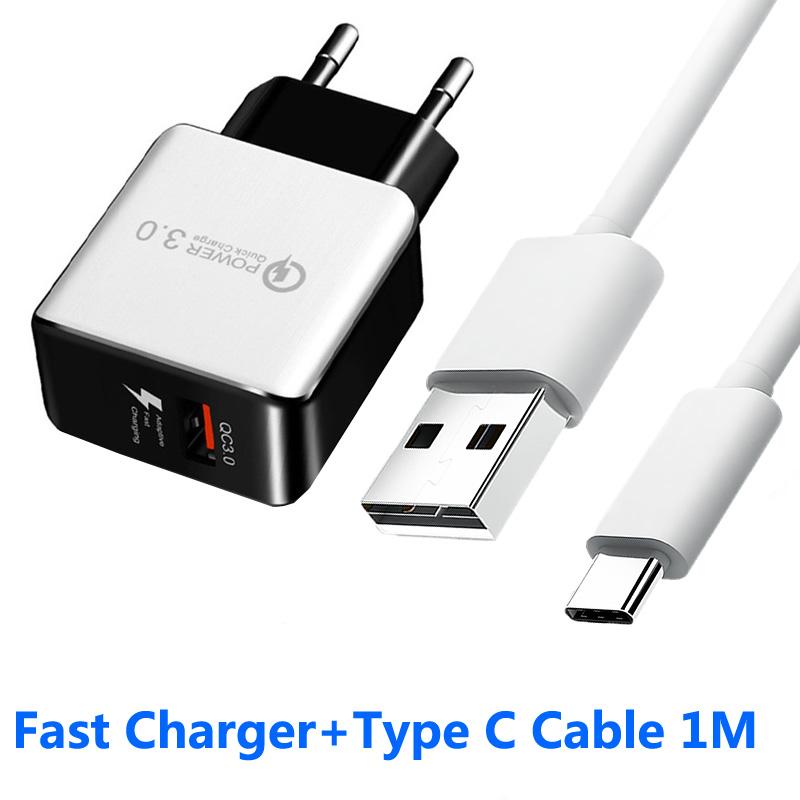 

Быстрое зарядное устройство 3.0 USB зарядное устройство для Samsung A51 A71 A90 A32 A22 5G P40 P30 P20 QC 3.0 быстрое настенное зарядное устройство USB C кабель типа C Charger Cable White