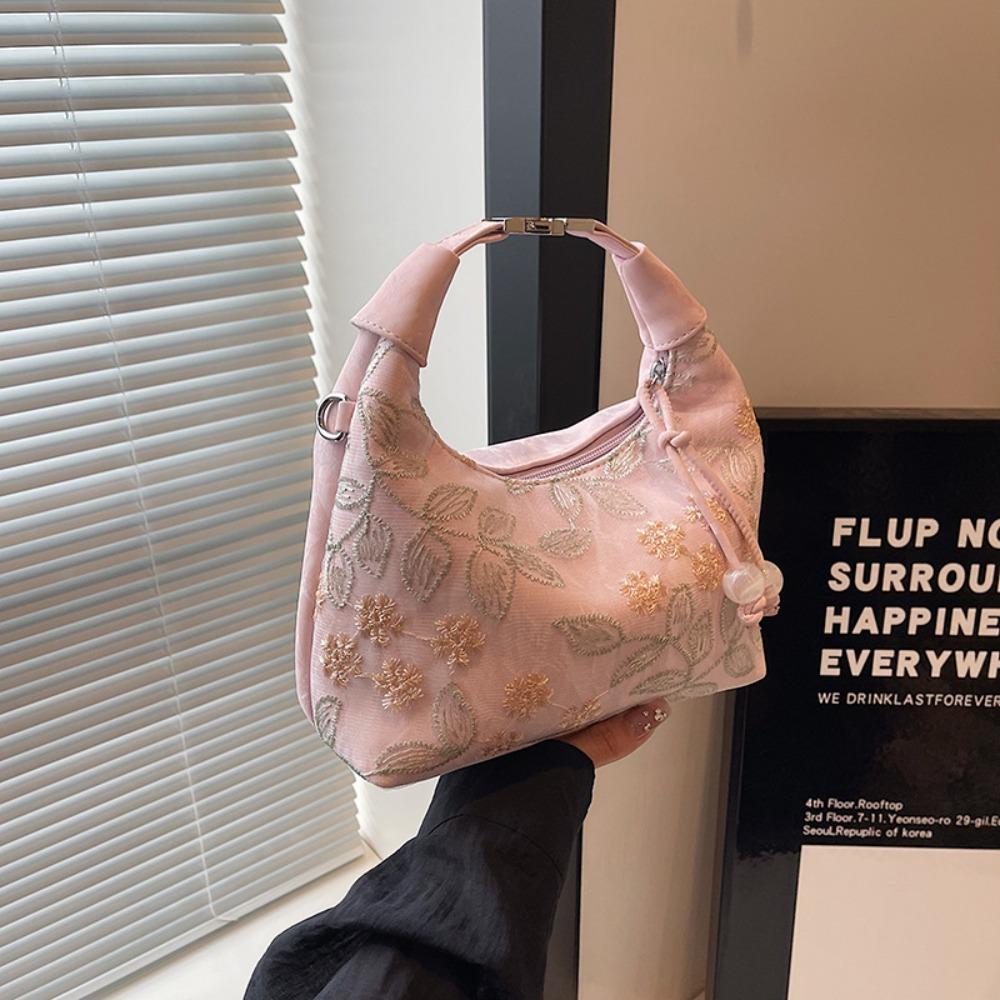 Canvas Hanfu Embroidery Handbag Embroidered Cheongsam Bag Retro Chinese Style Handbag Wedding