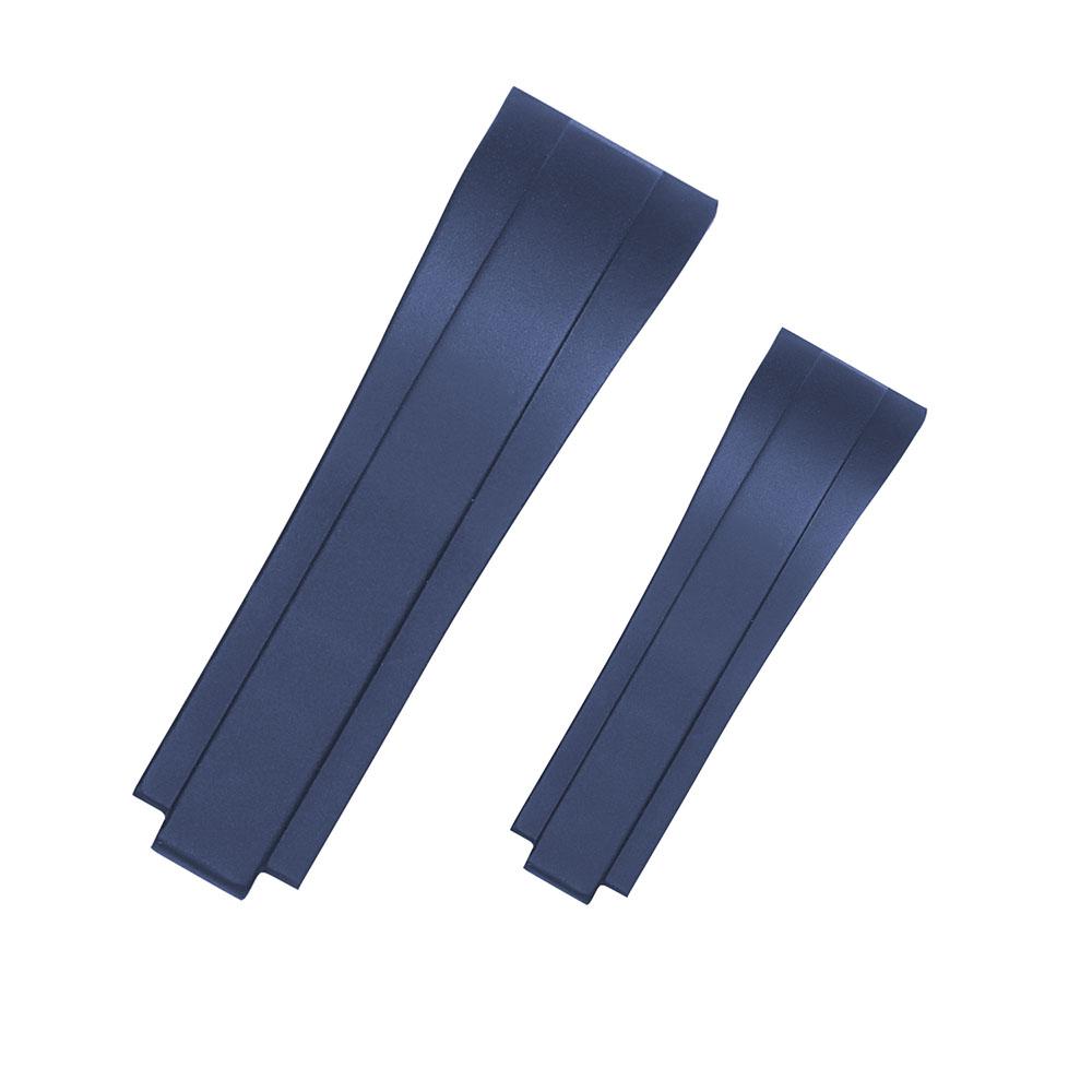 Rubber Watch Strap for Rolex Yacht Daytona Submarine Black Green Water Ghost  Stainless Steel Folding Buckle Wristband Belt 20mm