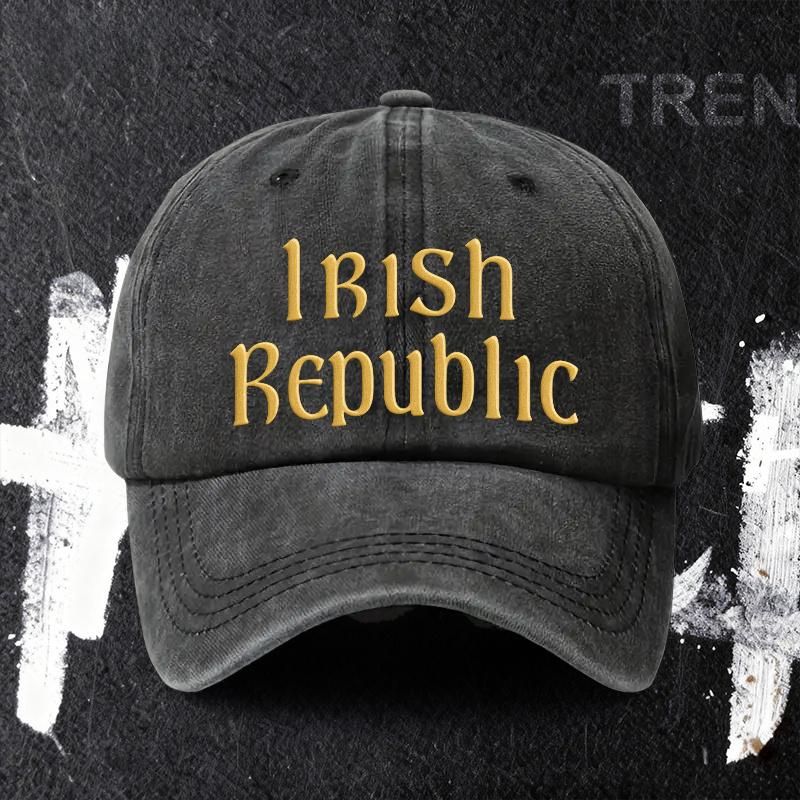 pc Adjustable Baseball Cap Featuring Republic of Ireland Print Lightweight Printed Womens Hat Republic of Ireland Unisexs 1pc