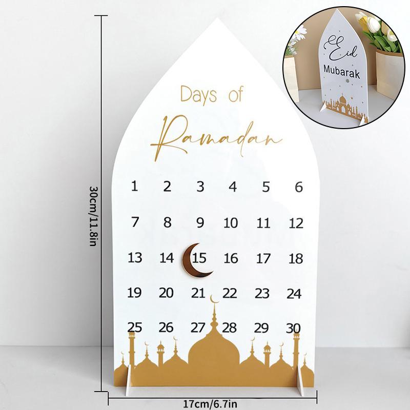 Ramadan Advent Calendar Party Decoration Eid Mubarak Muslim Eid Al Fitr Table Countdown Calendar Islamic Festival Gifts