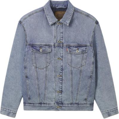 Vestes Homme Levis Ample Confortable Simple Boutonnage Simple Veste en Denim Bleu 002HR-0001