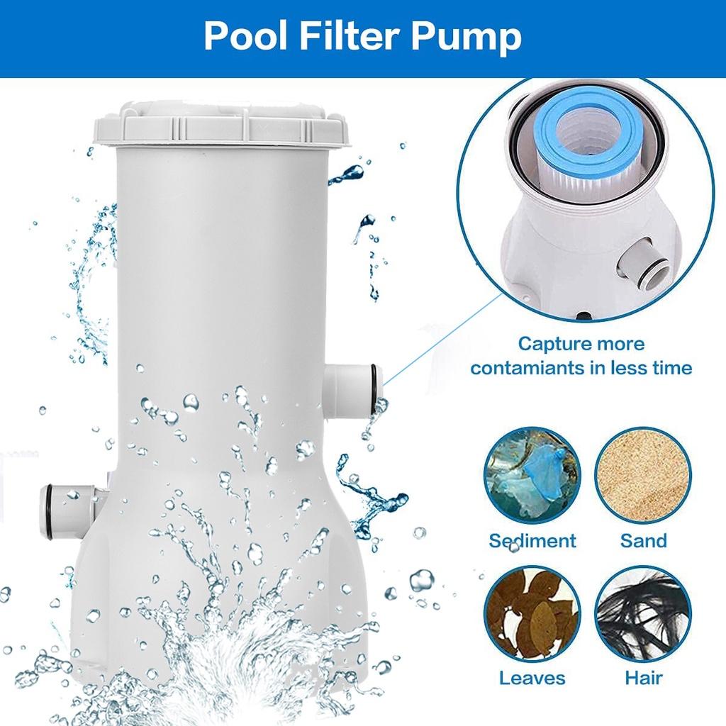 NEW Electric Filter Pump Large Pool 1000 GPH Swimming Pool Filter Household Pool Cleaner Removable Filter Core Circulation Pump