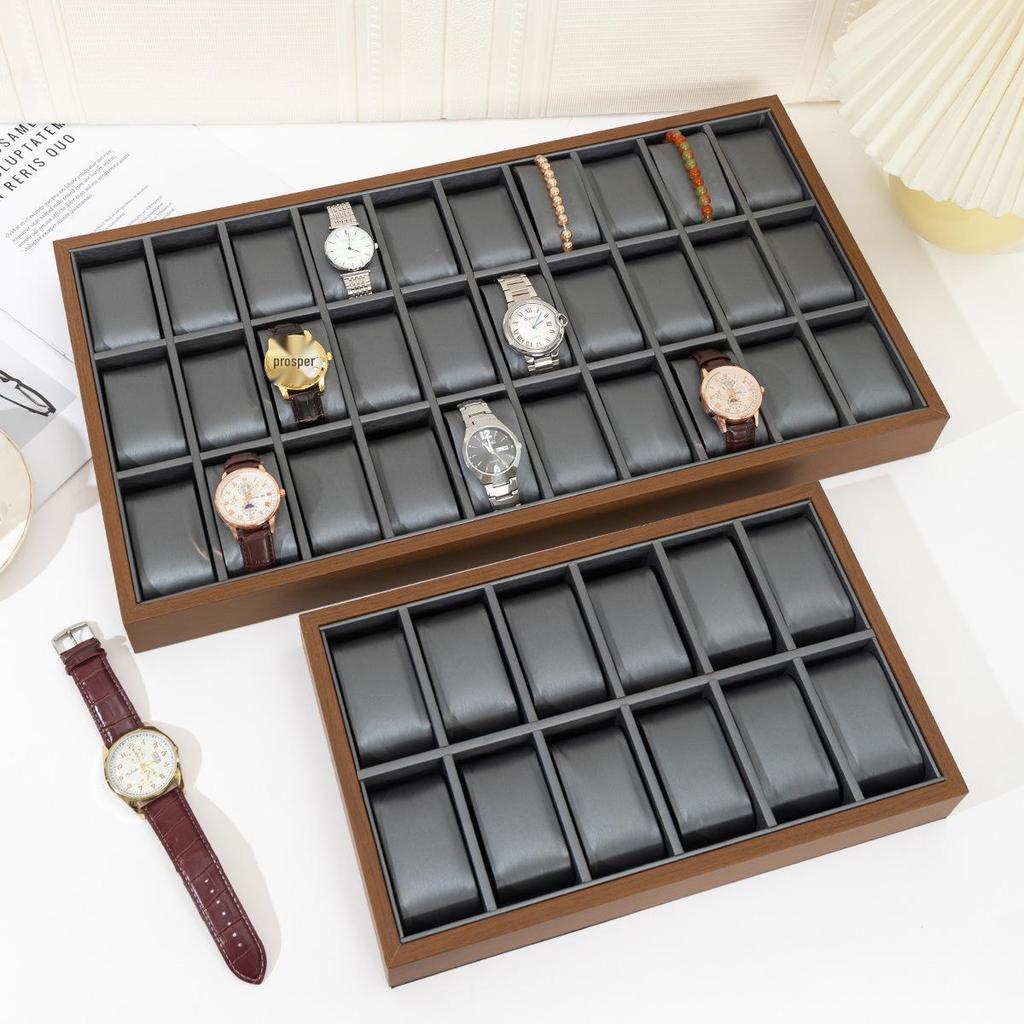 Watch Display and Storage Box with Velvet Stand