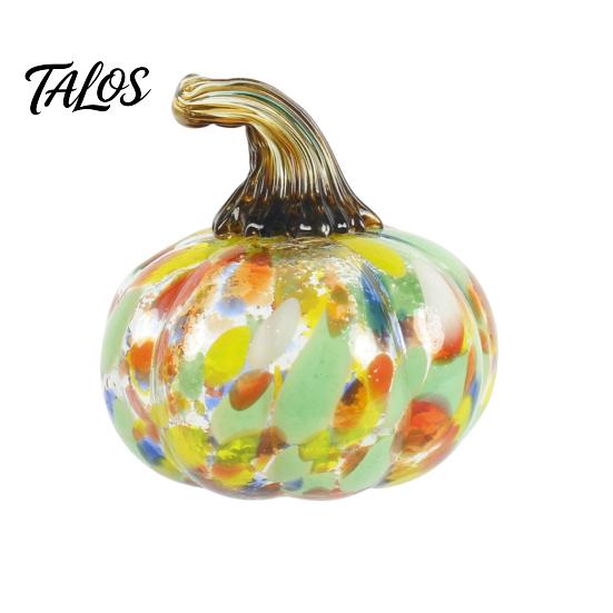 Mini Zucca in Vetro Soffiato a Mano, Zucca in Finto Cristallo da Appendere, Collezionabile per il Ringraziamento, Halloween, Autunno, Raccolta