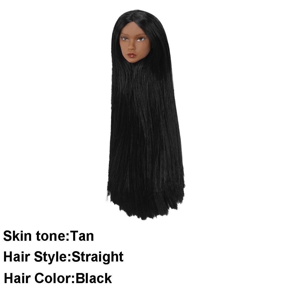 White Normal Tan Skin Doll Head European Face Fashion Doll Head  for 11.5 Inch BJD Doll Body