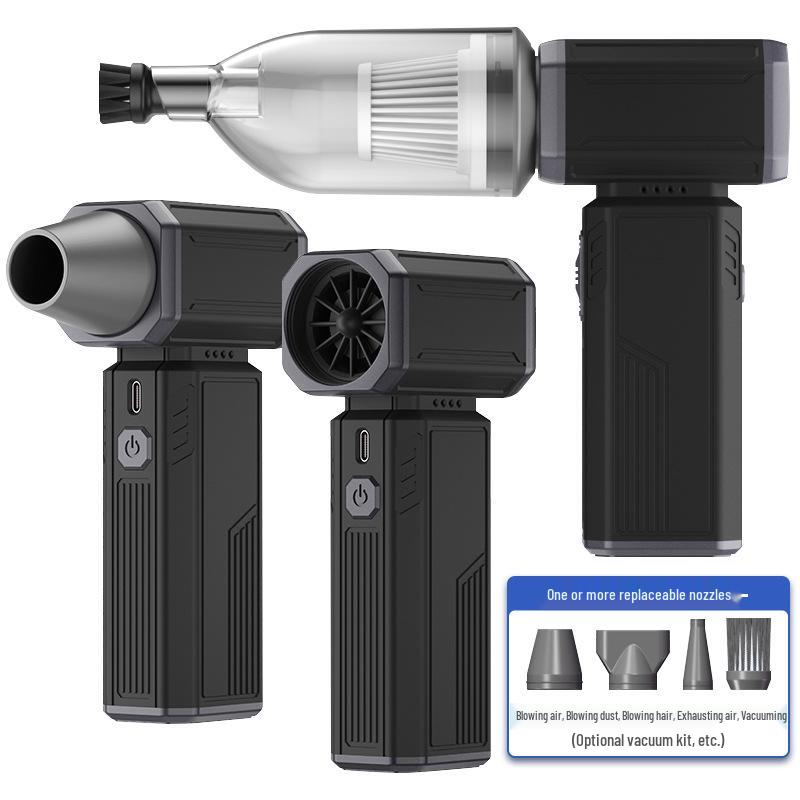 High-Speed Brushless Motor Fan for Snow and Dust Removal - Handheld, Lithium Battery-Powered for Outdoor and Gaming Use.