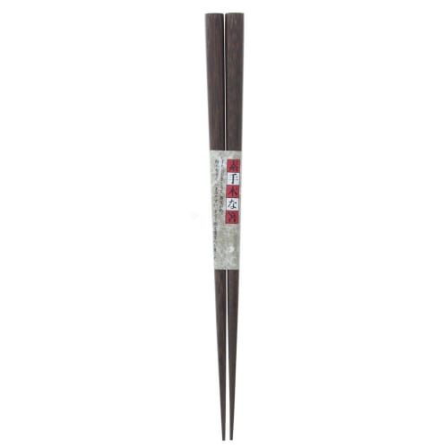 Chopsticks iron wood one and a half tip wooden (natural wood) for men thick 23.5cm