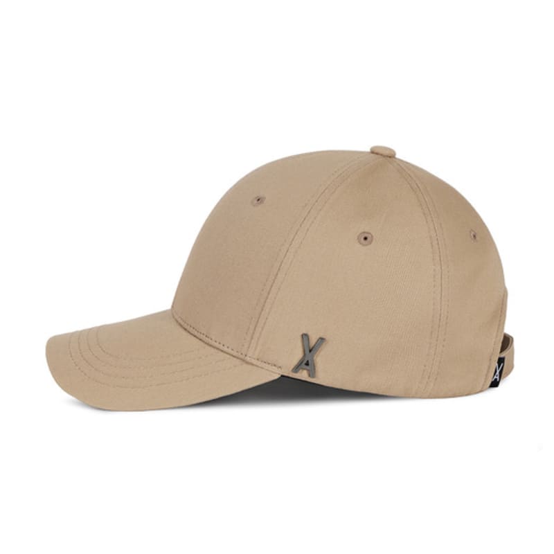 VARZAR Stud Logo Overfit Ball Cap Beige