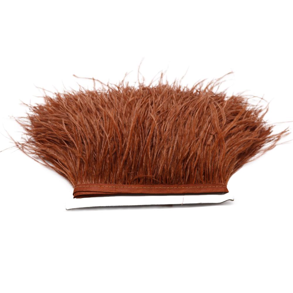 Feather1M 5M 10M 8-10cm Black White Ostrich Feather Trims Ribbon Multicolor Plume for Sewing Feathers Crafts  Dress Clothing Decoration