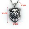 Necklace Lion Shield Men Hip Hop Animal Punk Ins Pendant