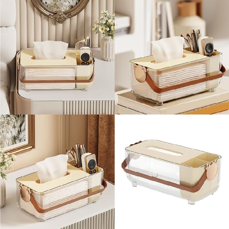 Space Saving Tabletop Tissue Box Container With Concealed Storage Protective Lid For Small Items And Accessories