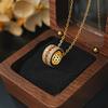 Round Small Waist Pendant Necklace Fashion Light Luxury Collarbone Chain Niche Versatile Item Decoration