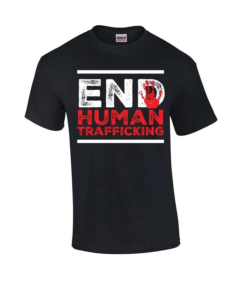 End Human Trafficking Hand Print Unisex Adult Short Sleeve T Shirt Mens Kids Womens Tops Tees Unisex