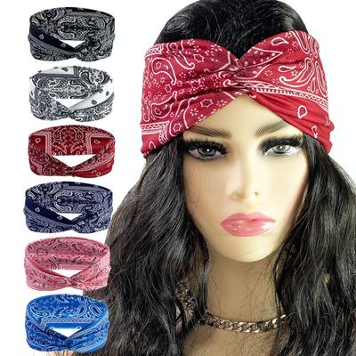 Fascia per Capelli Retro a Tesa Larga con Stampa Amoeboide Fascia Sportiva Casual Elastica Asciugatura Rapida