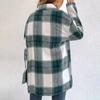 Shirt for Women Oversize Cotton Loose Blouse Casual Long Sleeve Plaid Pullover Turn Down Collar Shirt Top