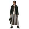 Jupe Midi à Carreaux Noir et Blanc Haut de Gamme 2026: Robe d'été pour femme, coupe trapèze, taille haute, amincissante, design à ourlet large