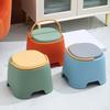 Kids Low Stool with Handle Stackable Heavy Duty Non-Slip Lightweight Footstool Home Living Room Bathroom Kindergarten Toddlers Step Stool