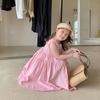 Girl's Sleeveless Solid Color Dress Cute Princess Dress