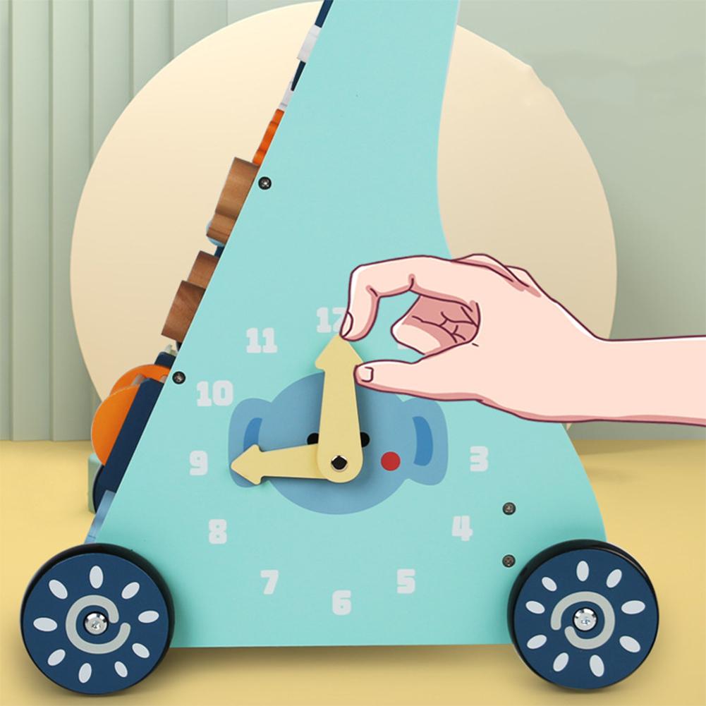 Wooden Baby Walker For Toddlers With Wheels Mirror Xylophone Learning Walking Toys Christmas Gifts For Boys Girls