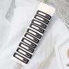 10-Piece Black Enamel Hair Clip Set for Women - Simple Forehead Stray Hair and Bangs Side Clips