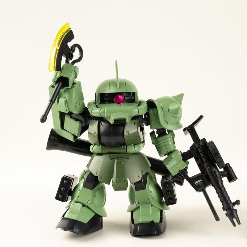 Mengshan Model Sdcs Mass Production Type Green Red Zaku2 Action Figure Model Gift Toy Collectibles
