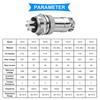 Xiatiaosann 6pcs GX16 5-Pin Aviation Connector MaleFemale Panel Aviation Wire Connector Plug Socket for Power Connection with 6 Waterproof Covers and