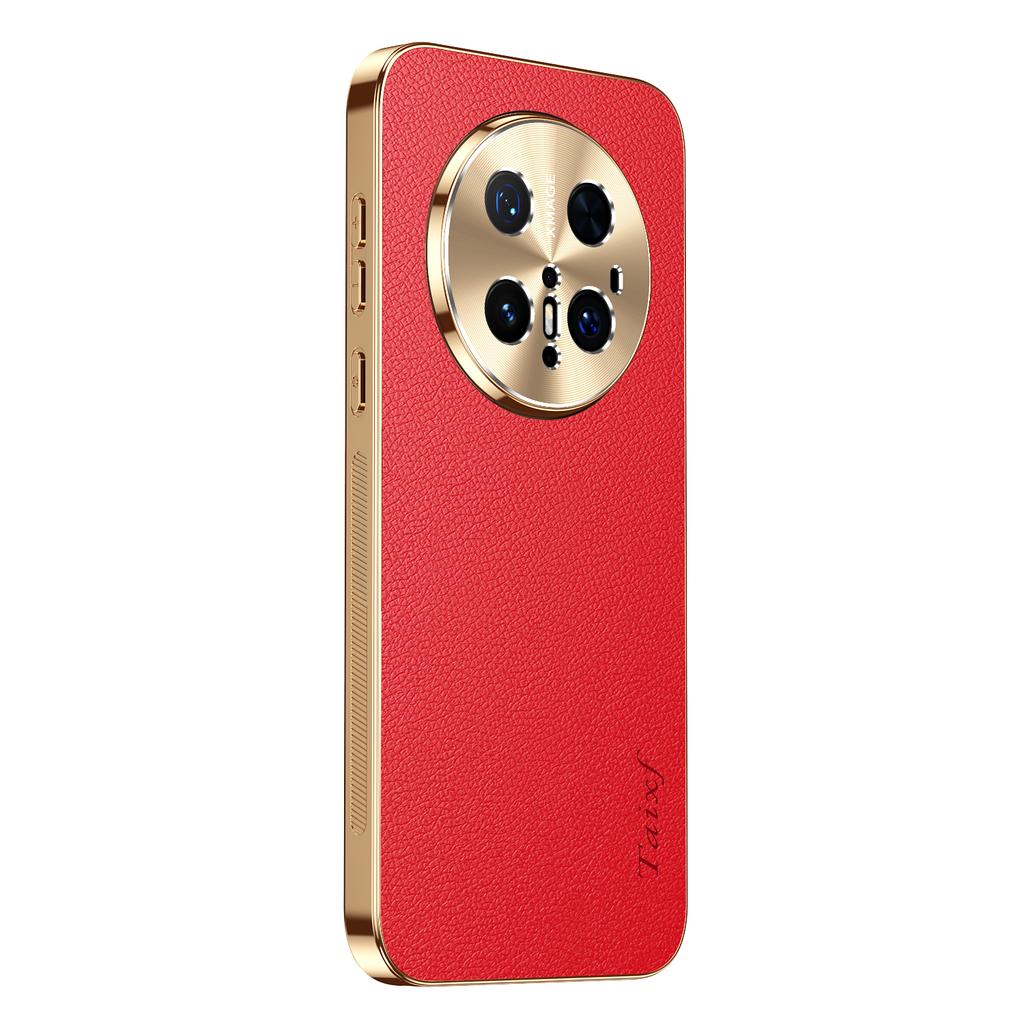 Leather Plating Shockproof Protection Cover For Huawei Mate 70 60 Pro + Plus Texture Lichee Pattern Case For Mate 50 40 30 Pro