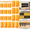 20Pcs Tool Holder and Battery Holder Wall Mount for Dewalt 20V and M12/M18 Battery Mounts Dock RackDrill Tool Hangers Storage Or