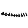 ABUL-300 Stück 6-12 mm Kunststoff-Sicherheitsaugen, Schwarze Sicherheitsaugen zum Basteln mit 300 Stück Unterlegscheiben für DIY-Bastelarbeiten