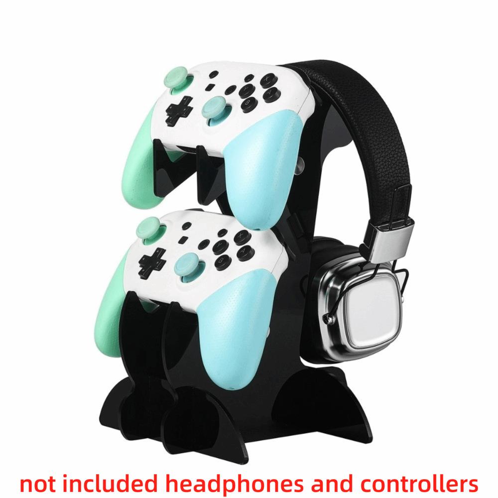 Acrylic Gaming Controller Stand Double-layer Desktop Organizer for PS5/PS4/Xbox/Switch