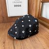 Niche design sense embroidery hot diamond painter hat women's retro forward hat temperament fashion hat daily wear newsboy hat