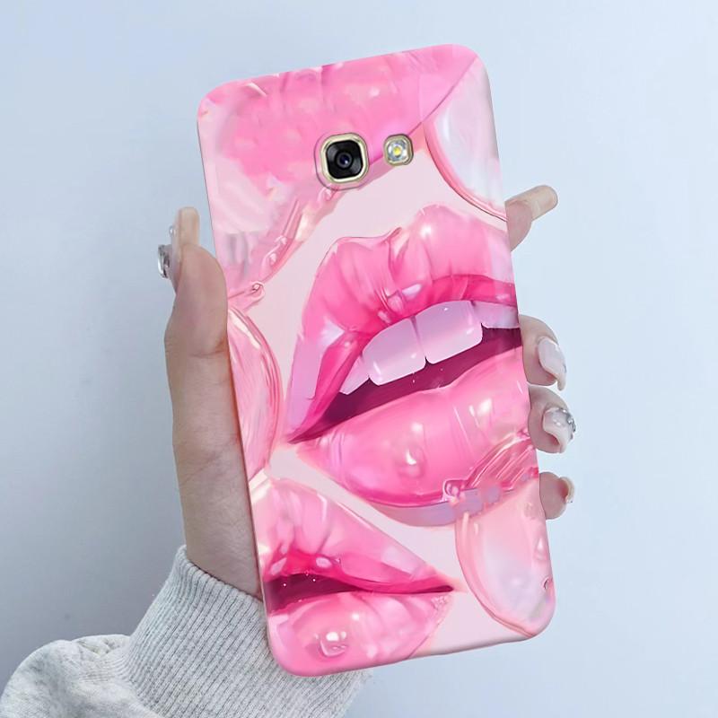 For Samsung Galaxy A5 2016 A7 2017 Phone Case Flower Girls Design Soft Silicone TPU Back Housing for SM-A510F A520F A720F Covers