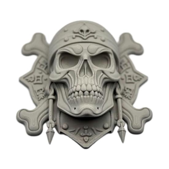 Pirate Skeleton Wall Decor Halloween Plastic Human Head Craft for Garages Living Rooms Bedroom Offices Decor