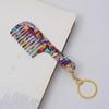 Portable Mini Comb Cute Keychain For Women Backpack Pendant Bag Decor Colorful Key Chains Car Keychains Travel Hair Accessories