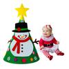 DIY Felt Christmas Tree Set 30-Piece Ornaments with Detachable Decorations Wall Hanging Festive Decor for Home Classroom