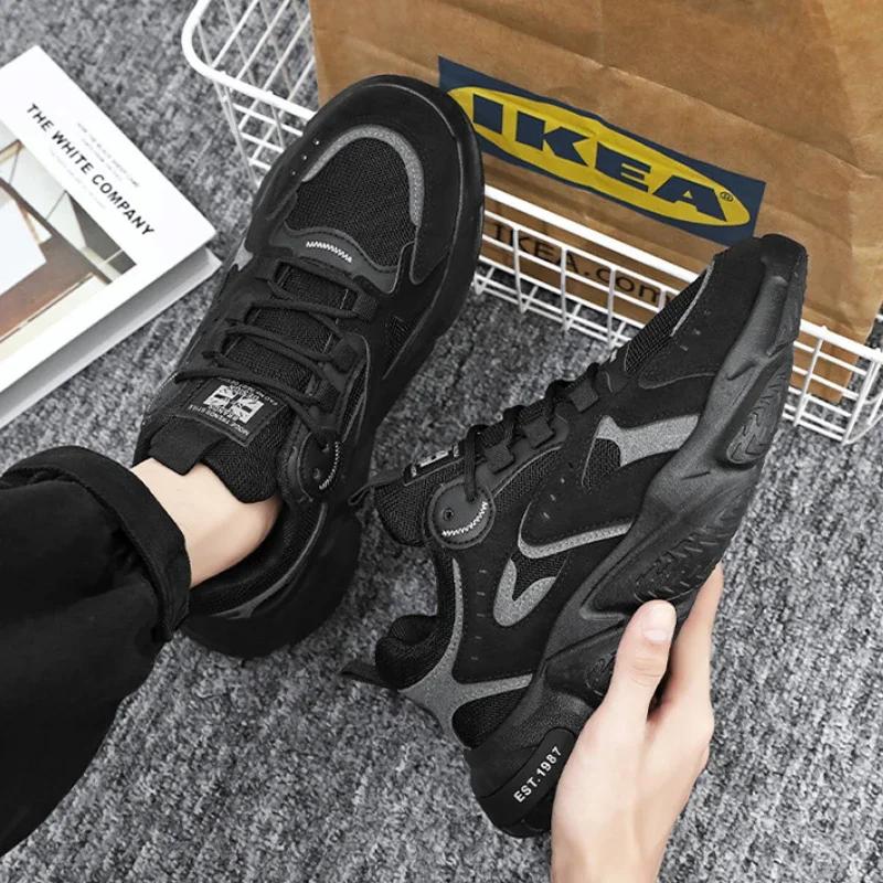 Fashion Men Shoes Breathable Sneakers Mesh Platform Casual Shoes Spring New Tennis Shoe Non Slip Outdoor Men Running Shoes Tenis