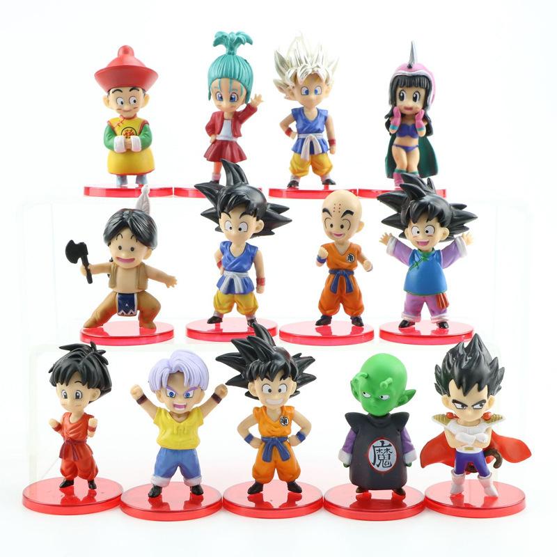 

Toys Model 13pcs/lot dragon Ball mini figure super saiyan goku vegeta Action Figure Collection