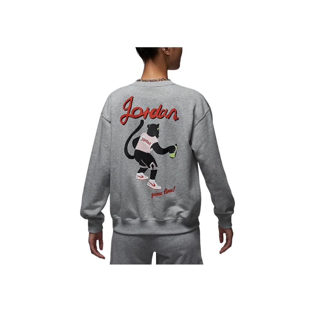 Jordan Brooklyn Fleece Bequem Weich Rundhals Langarm Sweatshirt Damen sweatshirt Dunkelgrau HV1749-063