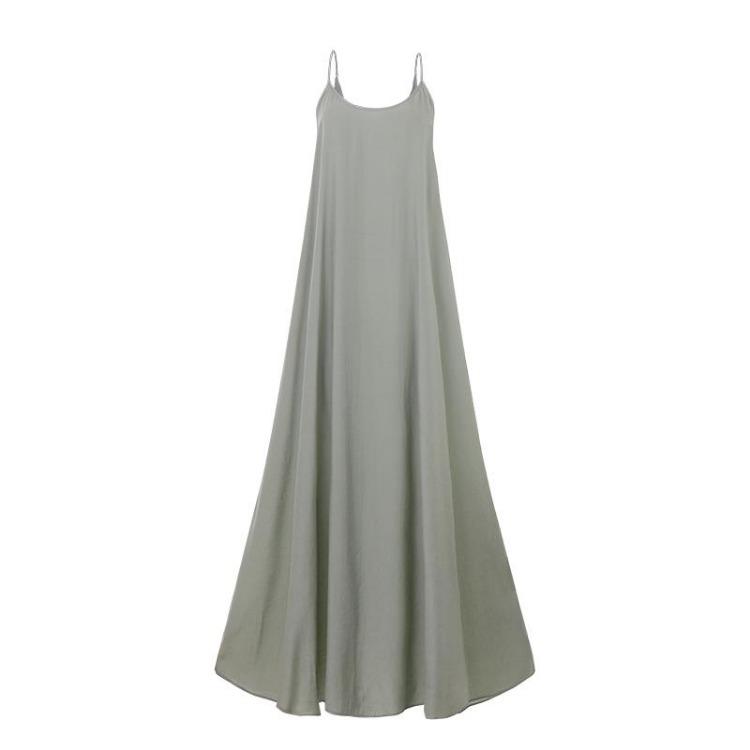 Lockeres ärmelloses Strandkleid für Damen mit Spaghettiträgern