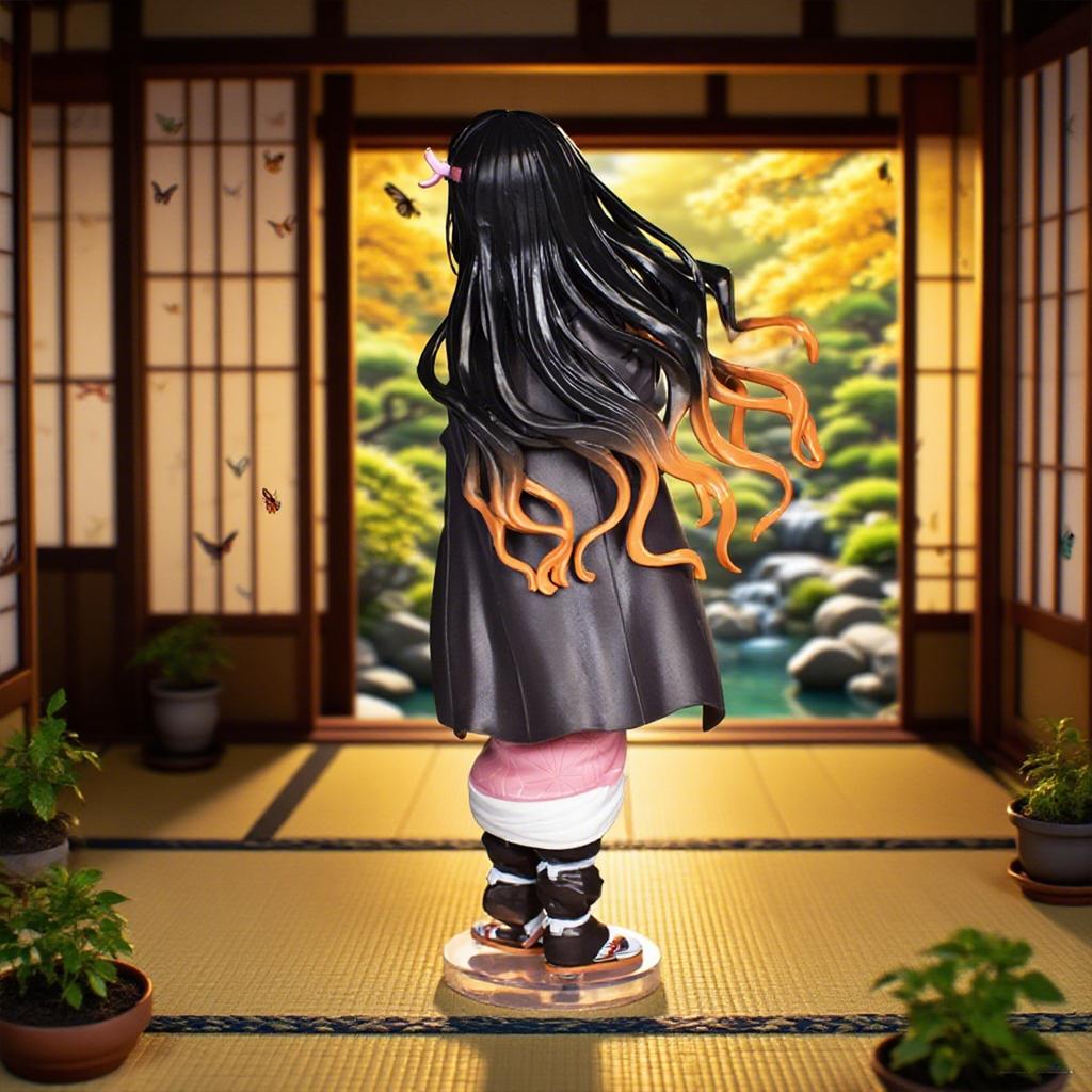 22cm/8.7in Anime Demon Slayer Figur Nezuko Figur Sammlungsstatue Modell Spielzeug Geschenk