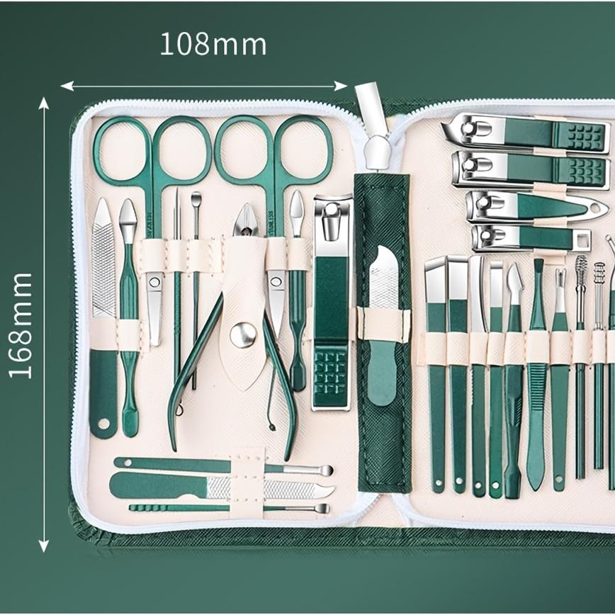 Xiaomi Manicure & Pedicure Kit Available In Gradient Purple-blue Black Rose Golden And Dark Green Portable Professional Nail Care Set