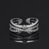 Korean Style Adjustable Multi-layer Zircon Stackable Ring for Women