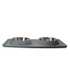 Benepaw Stainless Steel Double Dog Bowl With Silicone Mat Nontoxic Nonslip No Spill Pet Water Food Bowl Cat Puppy Feed Drinking