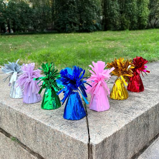4Pcs Golden Metallic Balloon Weights Holder Reusable Non-Slip Balloons Pendants Graduation Party Christmas Wedding Decoration